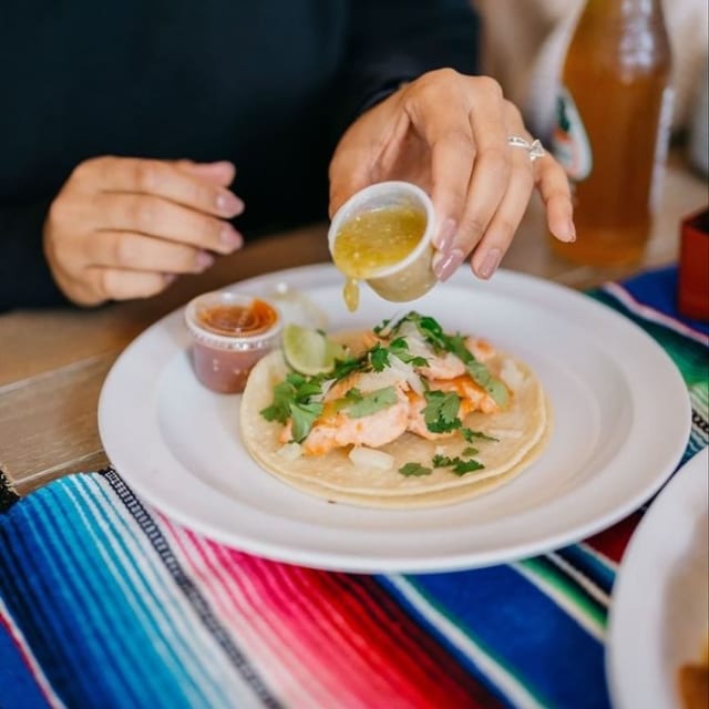 Salmon Tacos.